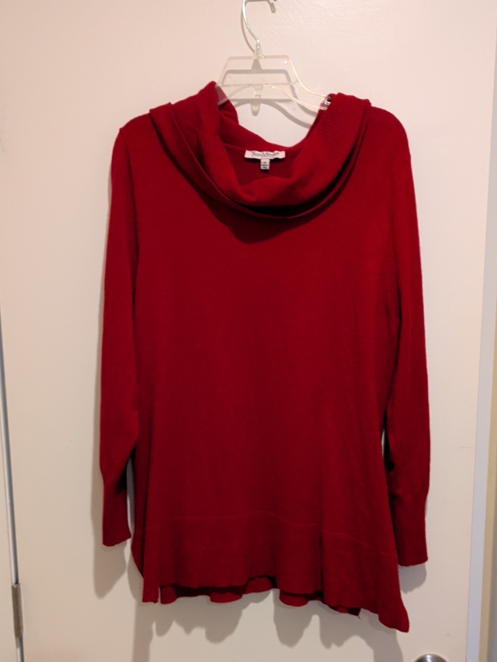 NorthStyle Crimson Cowl Neck Sweater